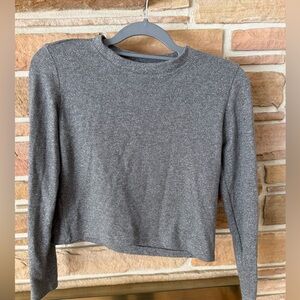 Bleusalt crop crew. Size 0. Sparkle gray.